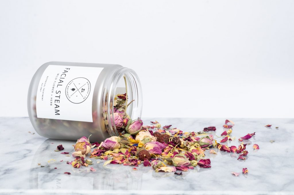 birch and rose facial steam dried flowers