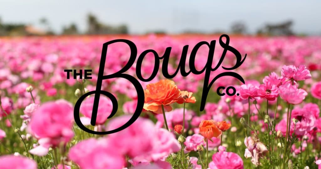 the bouqs company sustainable floral arrangements flora pretty flowers pink company logo