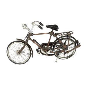 Black And Bronze Metal Bicycle - Bicycle Statue