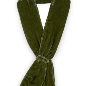 Green Cotton Velvet Neckerchief - Velvet Neckerchief (Green)