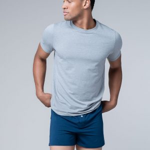 Men's Heather Grey/Navy Knit Boxers Two-Pack XL