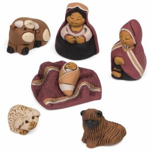 Peruvian Ceramic Nativity Set - Peaceful Sleep Nativity